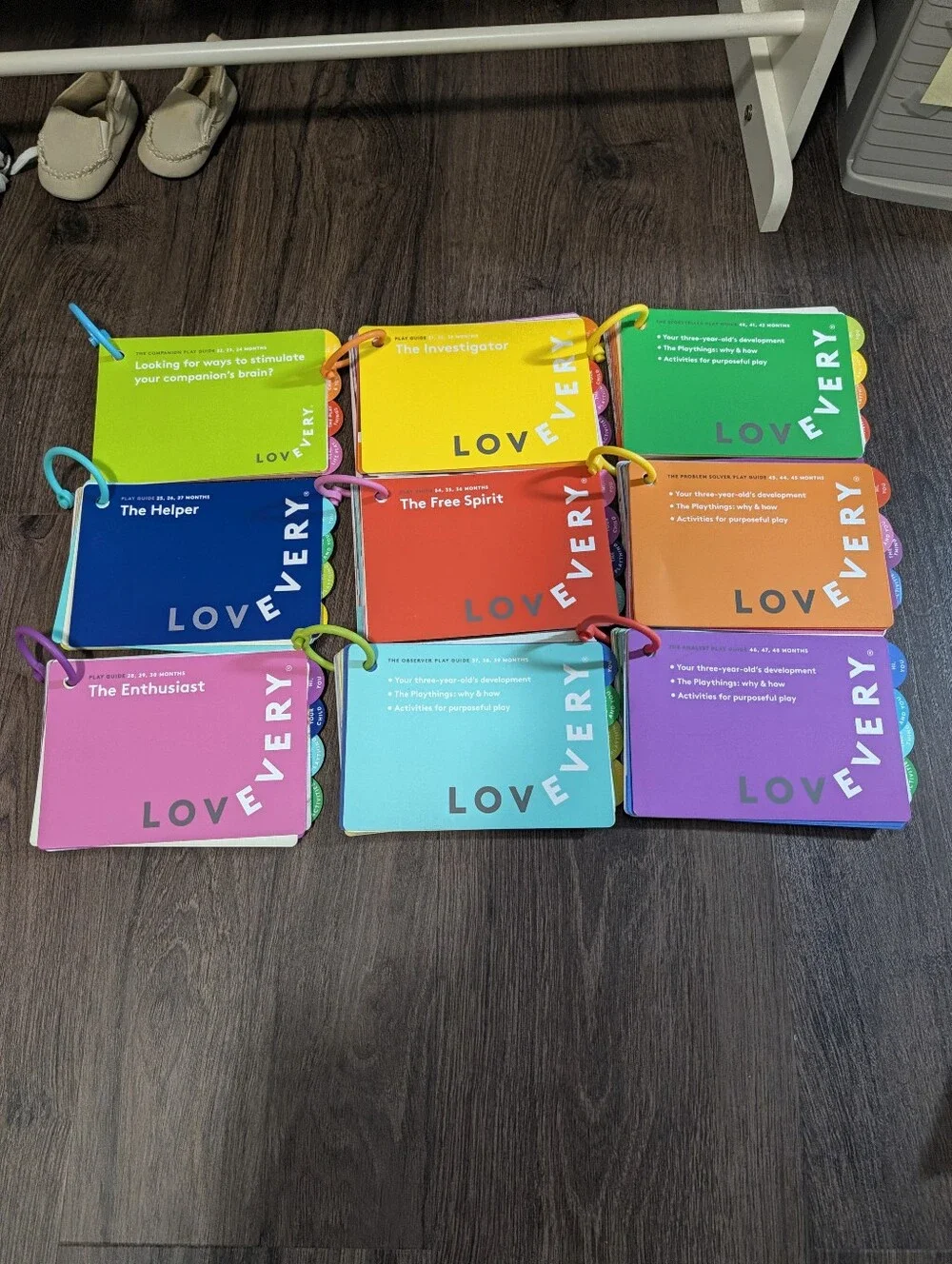 LOVEVERY Baby Book Play Guide with ring for 22 - 48 months (Lot Of 9)